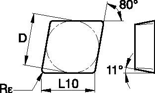 Laydown CPG2062R Insert 2824531 - Widia