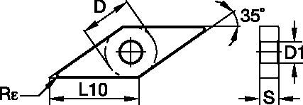 VariTurn™ VNMG1604042P Insert 4166281 - Widia