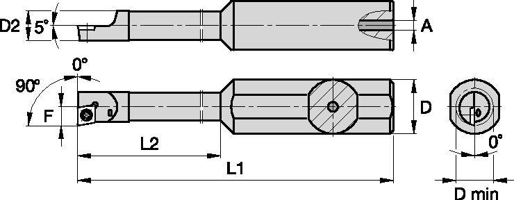 Screw-On A0510ESCFDRS425 Boring Bar 1930380 - Kennametal