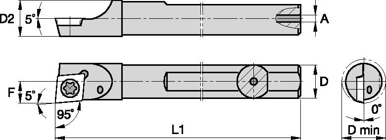 Screw-On A06XSCLDLS4 Boring Bar 1288892 - Kennametal