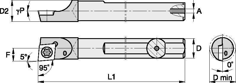 Screw-On E06MSCLDRS4 Boring Bar 1270978 - Kennametal