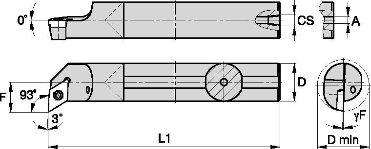 Screw-On E12QSDUPL07 Boring Bar 1152893 - Kennametal