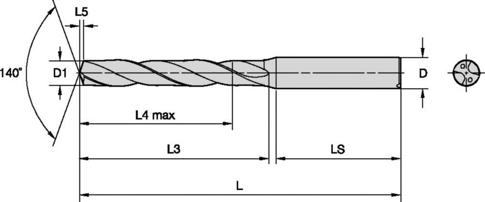 TDS402 5xD Holemaking - 4163085 - WIDIA