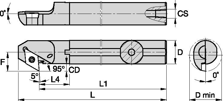 Steel Shank with Through Coolant