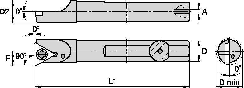 Screw-On A06HSTFDR07 Boring Bar 1288884 - Kennametal