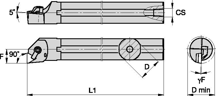 Kendex™ A25RCTFPR16 Boring Bar 1098053 - Kennametal