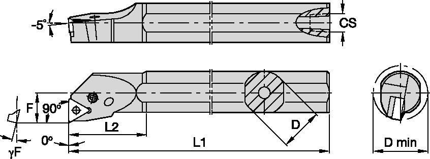 Steel Shank with Through Coolant