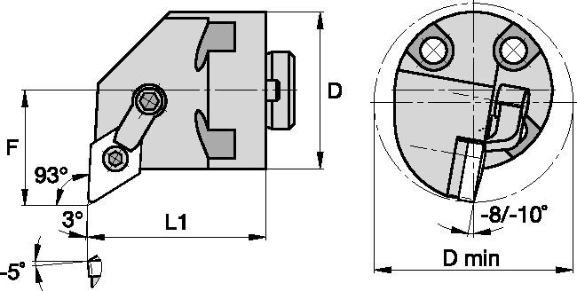 Kenloc™ H40MDUNL15 Boring Head 1099080 - Kennametal