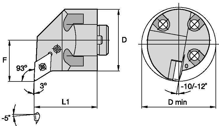Kenlever™ H32PDUNR15 Boring Head 1861496 - Kennametal