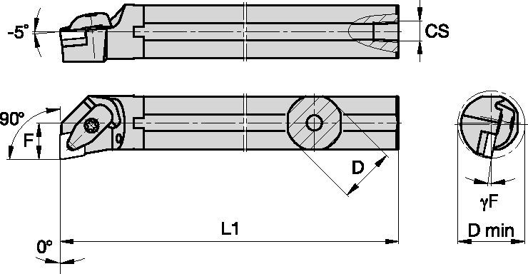Kenclamp™ A24UDCFNR4KC3 Boring Bar 2408505 - Kennametal