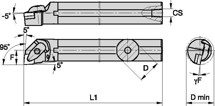 Steel Shank with Through Coolant