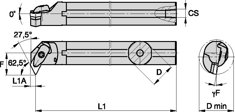 Kenclamp™ A20UDDPNR4KC3 Boring Bar 2408545 - Kennametal