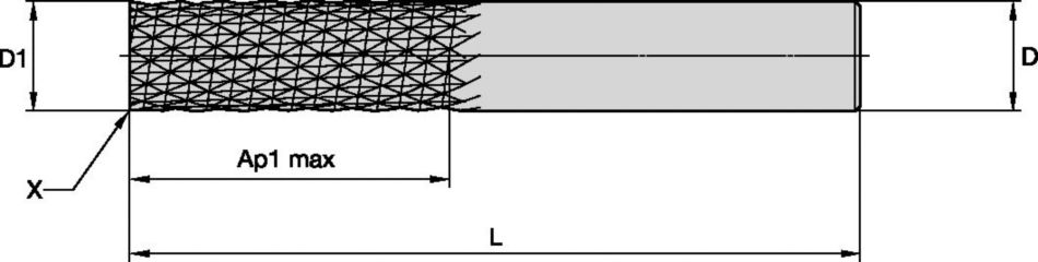 KenCut™ CF Solid Carbide End Mill for CFRP