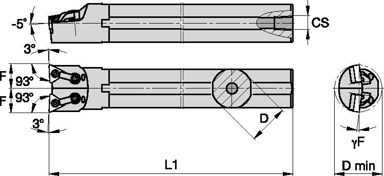 Kenloc™ A20UMTUNR3D Boring Bar 1096381 - Kennametal