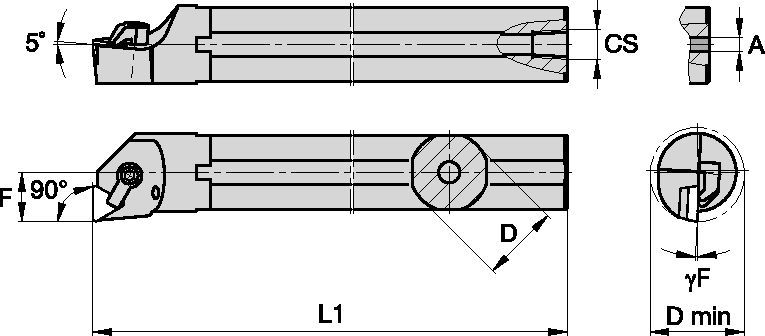 C-Style A20UCTFPR3 Boring Bar 2951400 - Widia