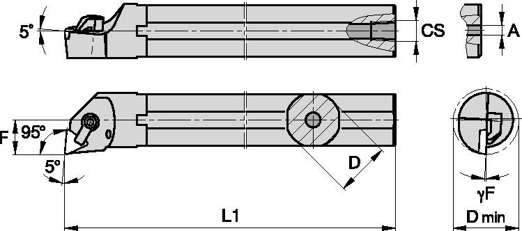 Kendex™ A16TCTLPL3 Boring Bar 1094863 - Kennametal