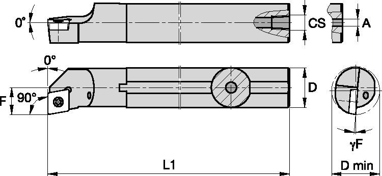 Screw-On A16TSCFCR3 Boring Bar 1328580 - Kennametal