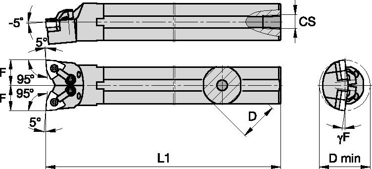 Kenloc™ A16MWLNR3D Boring Bar 1096374 - Kennametal