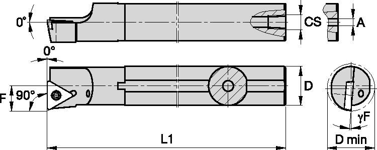 Screw-On A10SSTFPR2 Boring Bar 1094657 - Kennametal