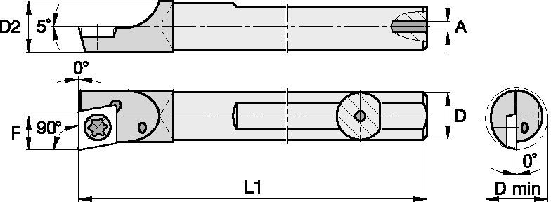 Screw-On E04MSCFDR12 Boring Bar 1270960 - Kennametal