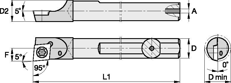 Screw-On E04HSCLDL12 Boring Bar 1270953 - Kennametal