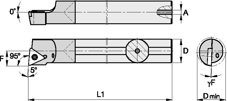 Screw-On E08STLPR2 Boring Bar 1152769 - Kennametal