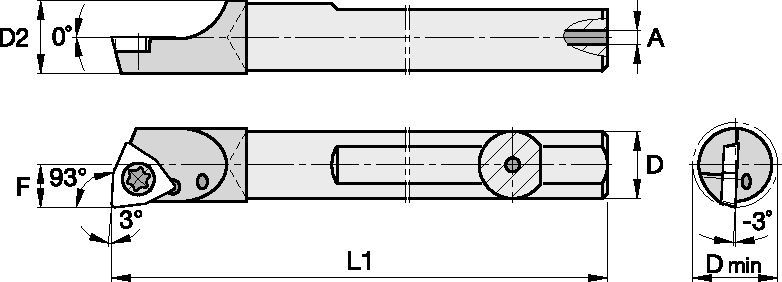 Screw-On E05MSWUPR15 Boring Bar 1950382 - Kennametal