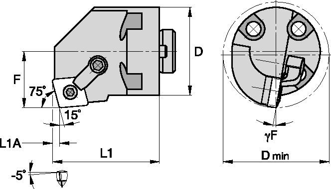 Kenloc™ H40MCKNR5 Boring Head 1095540 - Kennametal