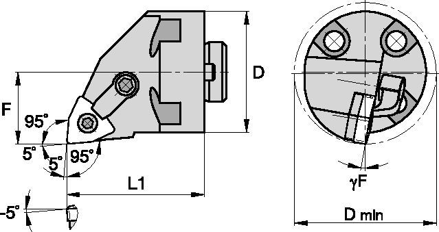 Kenloc™ H24MWLNR4 Boring Head 1095395 - Kennametal