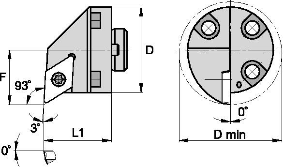 Screw-On H16SDUPR3 Boring Head 1581689 - Kennametal