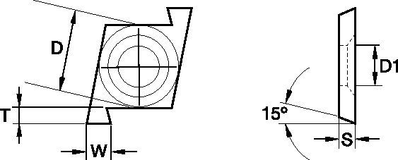 Screw-On CDG ISO/ANSI Turning Insert 4053310 - Kennametal