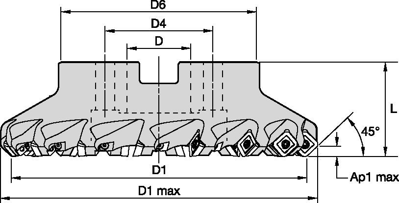 Beyond BLAST™ KSSM™ 45° Shell Mills