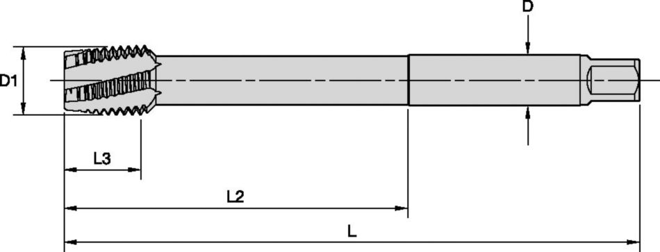 Victory™ Left-Hand Spiral-Flute HSS-E-PM Taps • Through Holes