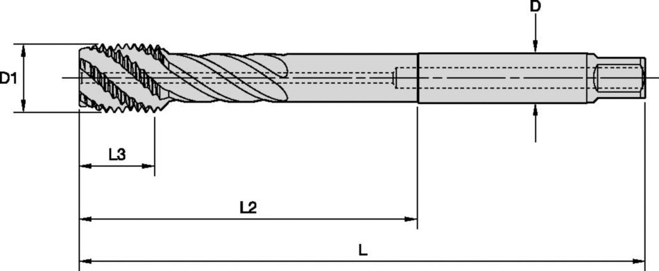 Victory™ HSS-E-PM Gewindebohrer mit spiralförmiger Spannut • Sacklochbohrungen