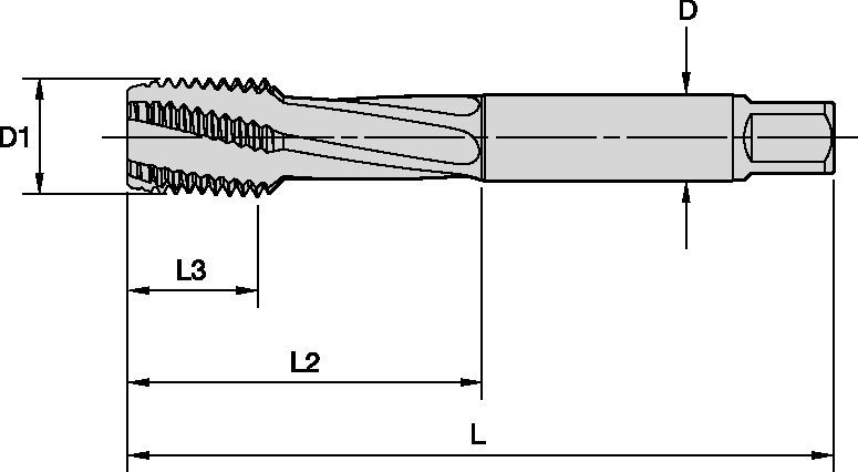 Victory™ HSS-E-PM Gewindebohrer mit spiralförmiger Spannut • Sacklochbohrungen