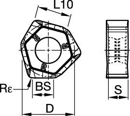 Face milling wiper insert, precision ground.