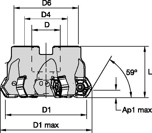 60° • Aufsteckfräser • metrisch
