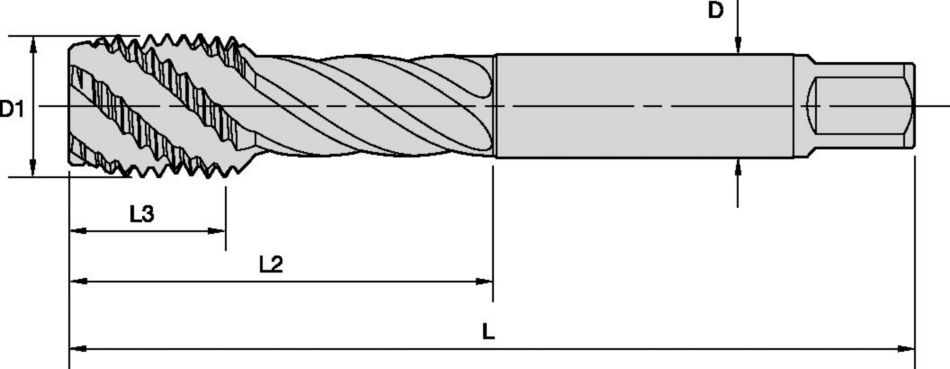 Beyond™ Spiral-Flute HSS-E-PM Taps • Blind Holes