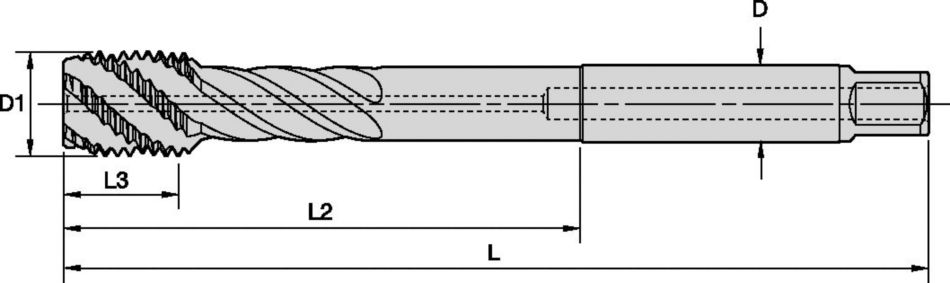 Beyond™ Spiral-Flute HSS-E-PM Taps • Blind Holes