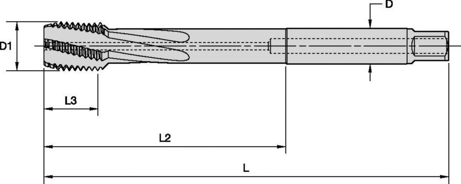 Beyond™ Spiral-Flute HSS-E-PM Taps • Blind Holes