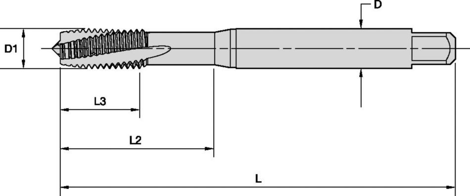 Victory™ Left-Hand Spiral-Flute HSS-E-PM Taps • Through Holes