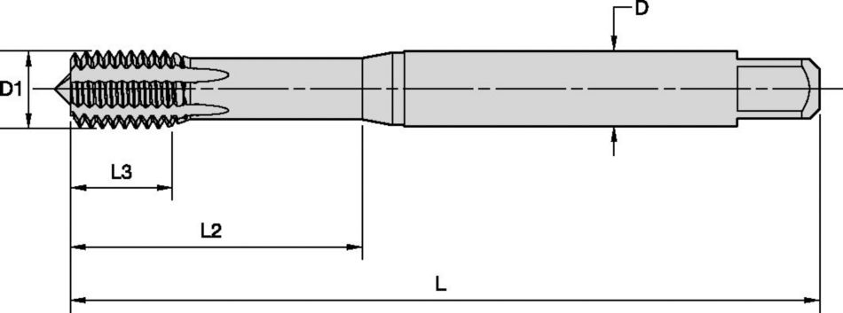 T622 • Metric DIN 2174 • Form C Semi-Bottoming Entry Taper
