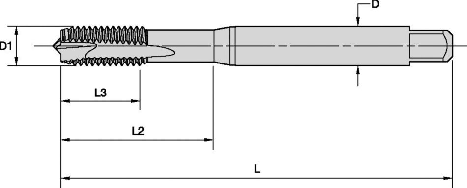 Machos de roscar con tapón de punta en espiral HSS-E-PM Victory™ • Agujeros pasantes