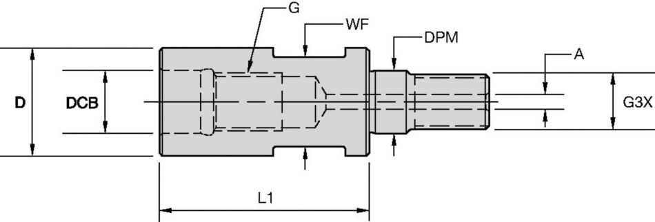 Screw-On Adapters for Modular Milling Cutters