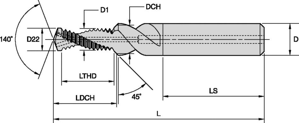 Solid Carbide Thread Mills • Blind and Through Holes