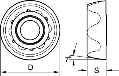 Okrągłe płytki szlifowane • Okrągłe płytki&nbsp; PSTS&nbsp; • Metryczne