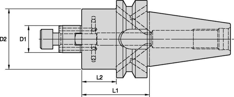 Shell Mill Adapters with Through Coolant