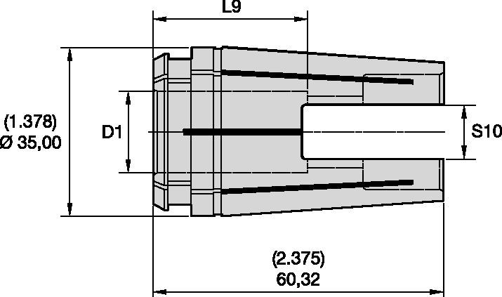 TG100 Solid Tap Cool Collet-In Tooling Systems - 1086574 - WIDIA