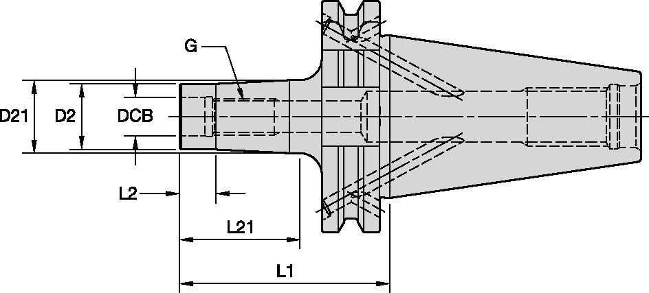 ST-DV Forma B/AD • Adaptadores screw-on • Fresas modulares