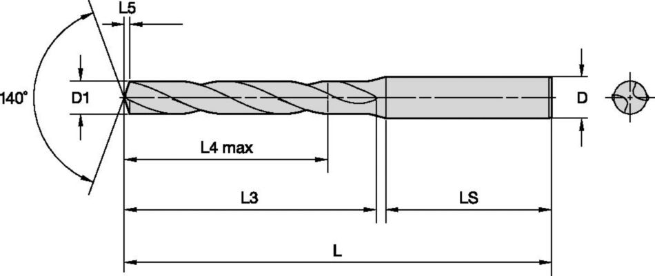 Solid Carbide Drill for Multiple Materials